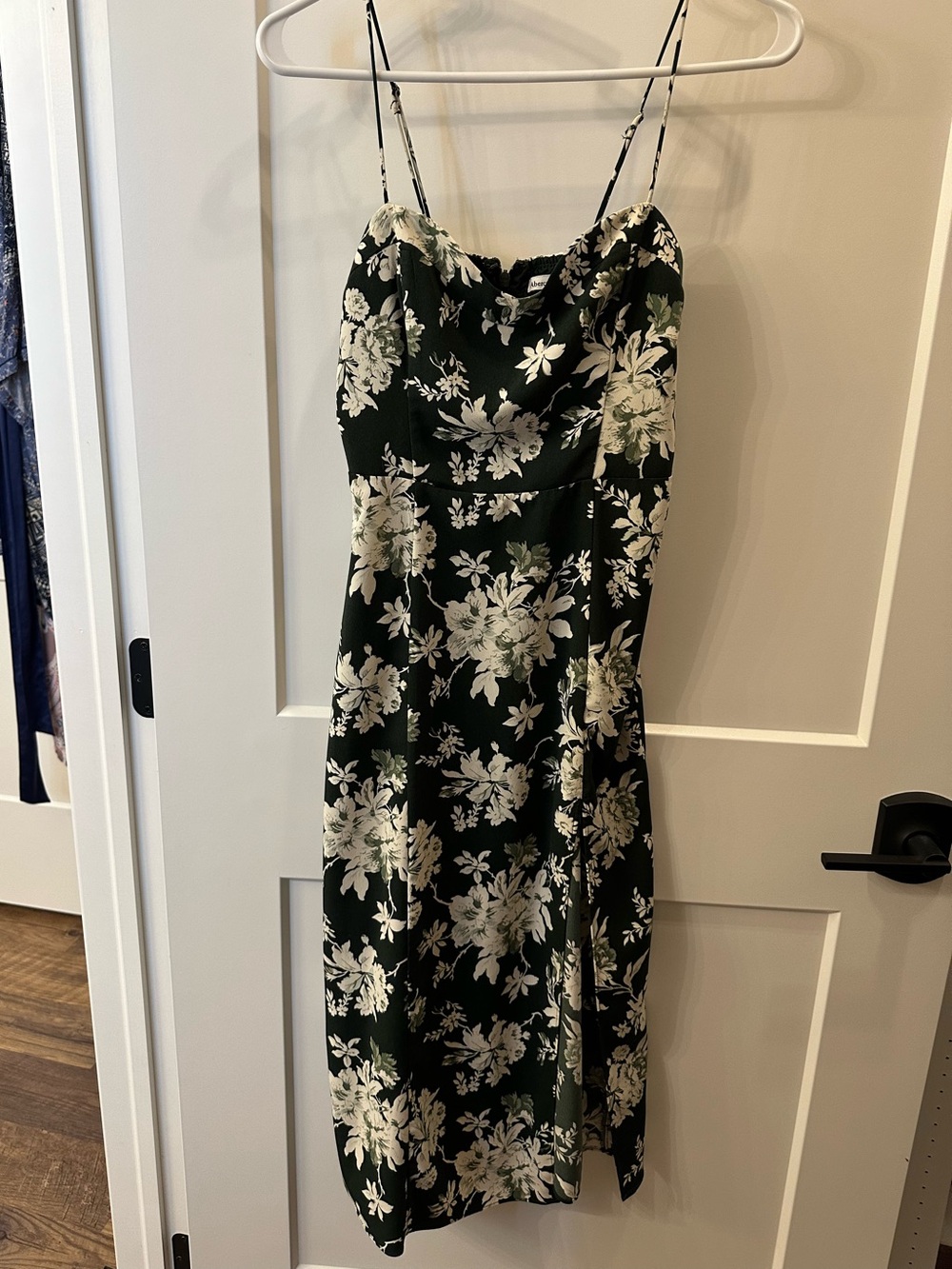 Abercrombie & Fitch Dark Green Floral Midi Dress